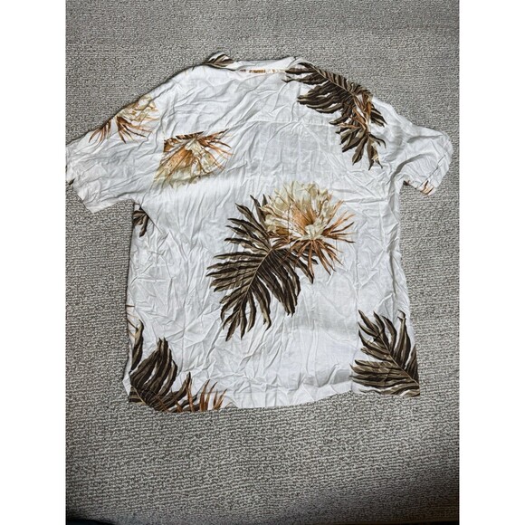 Cubavera Men's White Tropical Rayon Short Sleeve Button Down Shirt Size XL - Picture 4 of 7